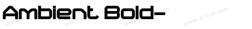Ambient Bold字体转换